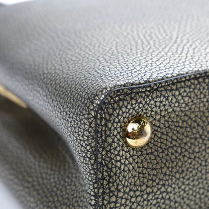 Louis Vuitton Metallic Taurillon Capucines PM Gold 9 of 13