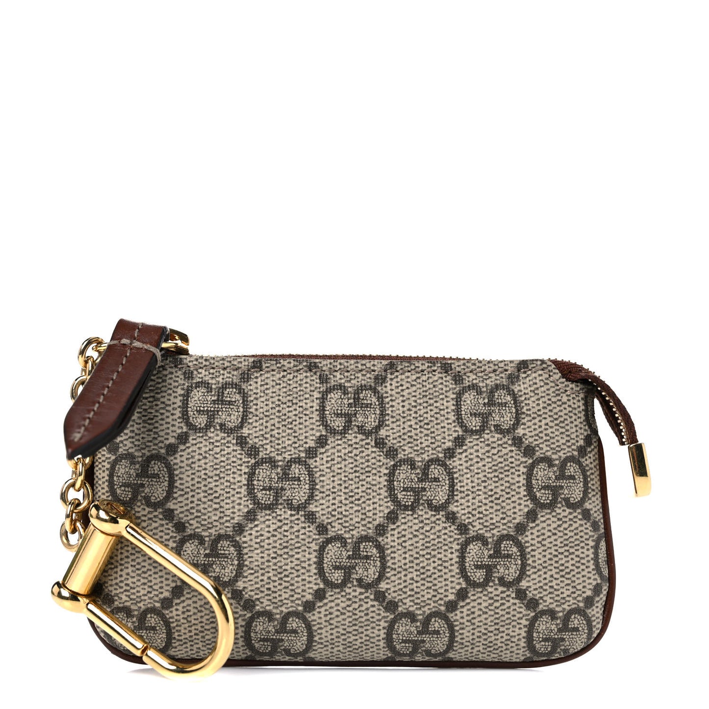 GG Supreme Monogram Key Case Brown