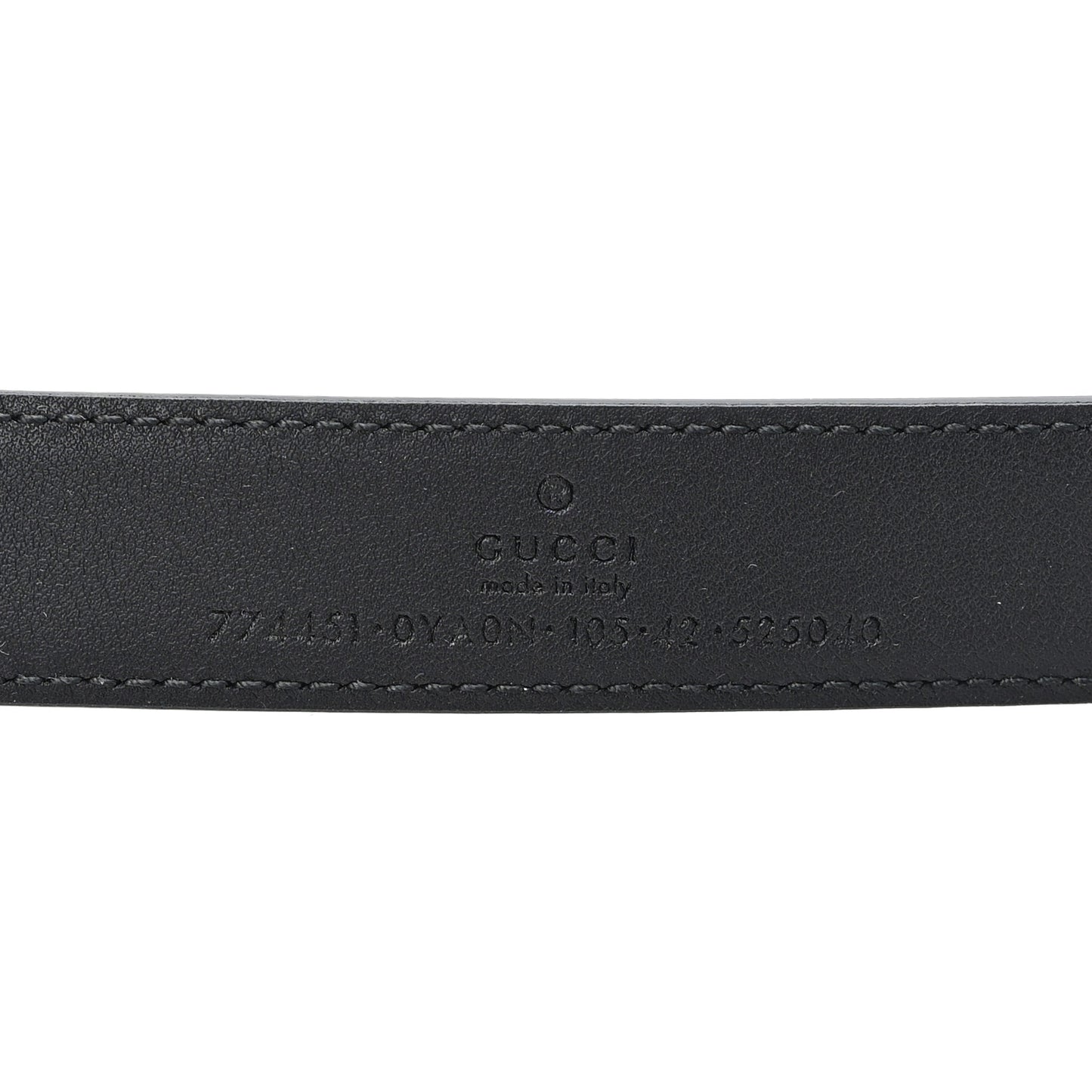 Plutone Calfskin Interlocking G 25mm Belt 105 42 Black