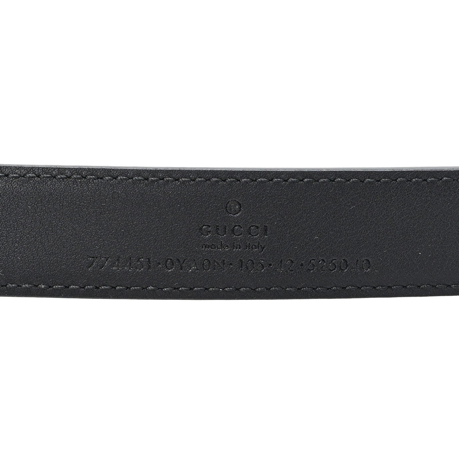 Gucci Plutone Calfskin Interlocking G 25mm Belt 105 42 Black 3 of 5