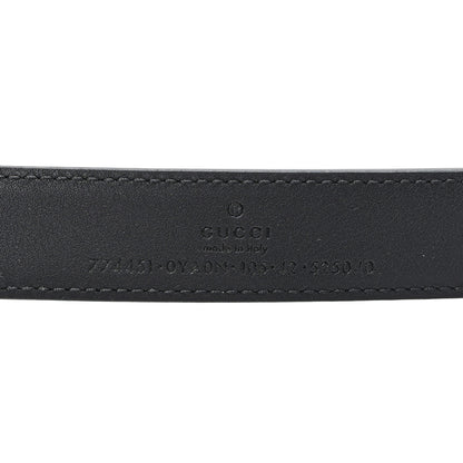 Gucci Plutone Calfskin Interlocking G 25mm Belt 105 42 Black 3 of 5