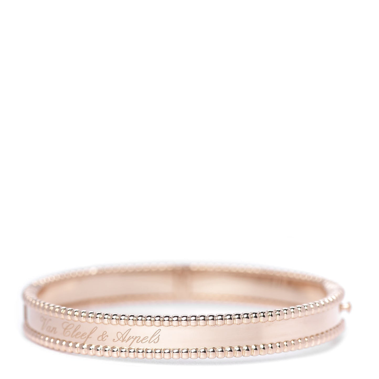 18K Rose Gold Perlee Signature Bangle Bracelet S