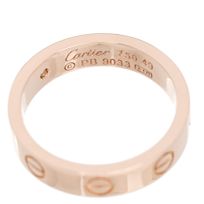 Cartier 18K Pink Gold Diamond 4mm LOVE Wedding Band Ring 49 4.75 4 of 4