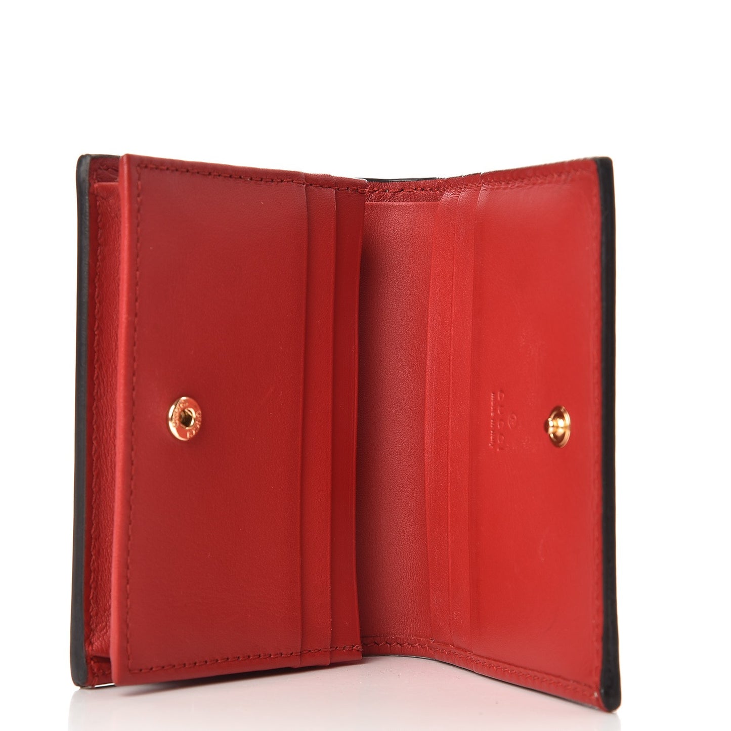GG Supreme Monogram Blooms Card Case Beige Blue Navy Hibiscus Red
