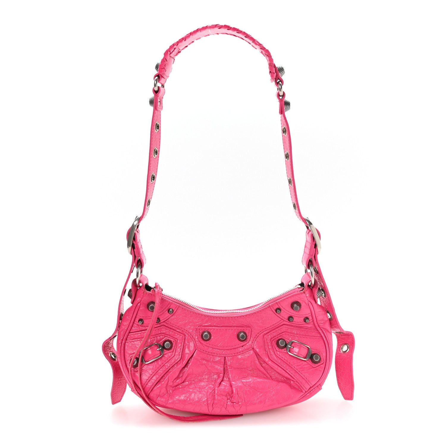balenciaga shoulder bag y2k ニコラ期　バレンシアガ Balenciaga Agneau Arena Le Cagole Shoulder Bag XS Hot Pink 1875382