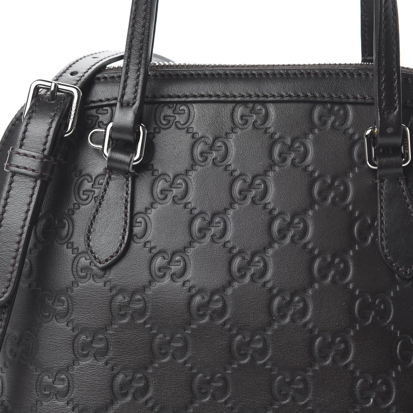 Guccissima Mini Dome Bag Dark Brown