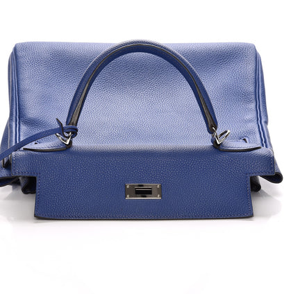 Hermes Togo Kelly Retourne 28 Bleu Electrique 14 of 32
