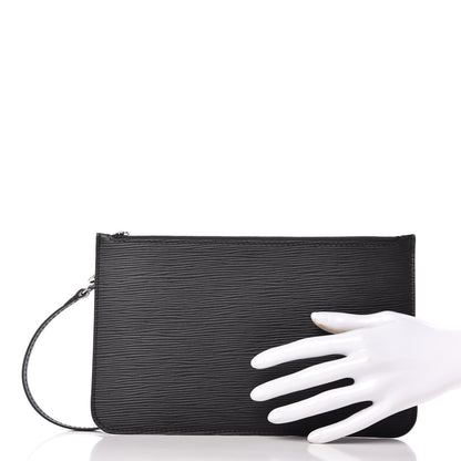 Louis Vuitton Epi Neverfull Pochette MM GM Black 2 of 11