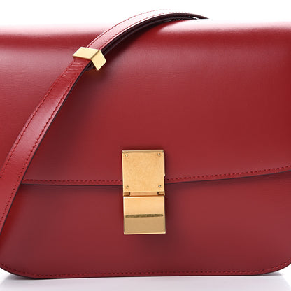 Celine Box Calfskin Medium Classic Box Flap Bag Red 9 of 11