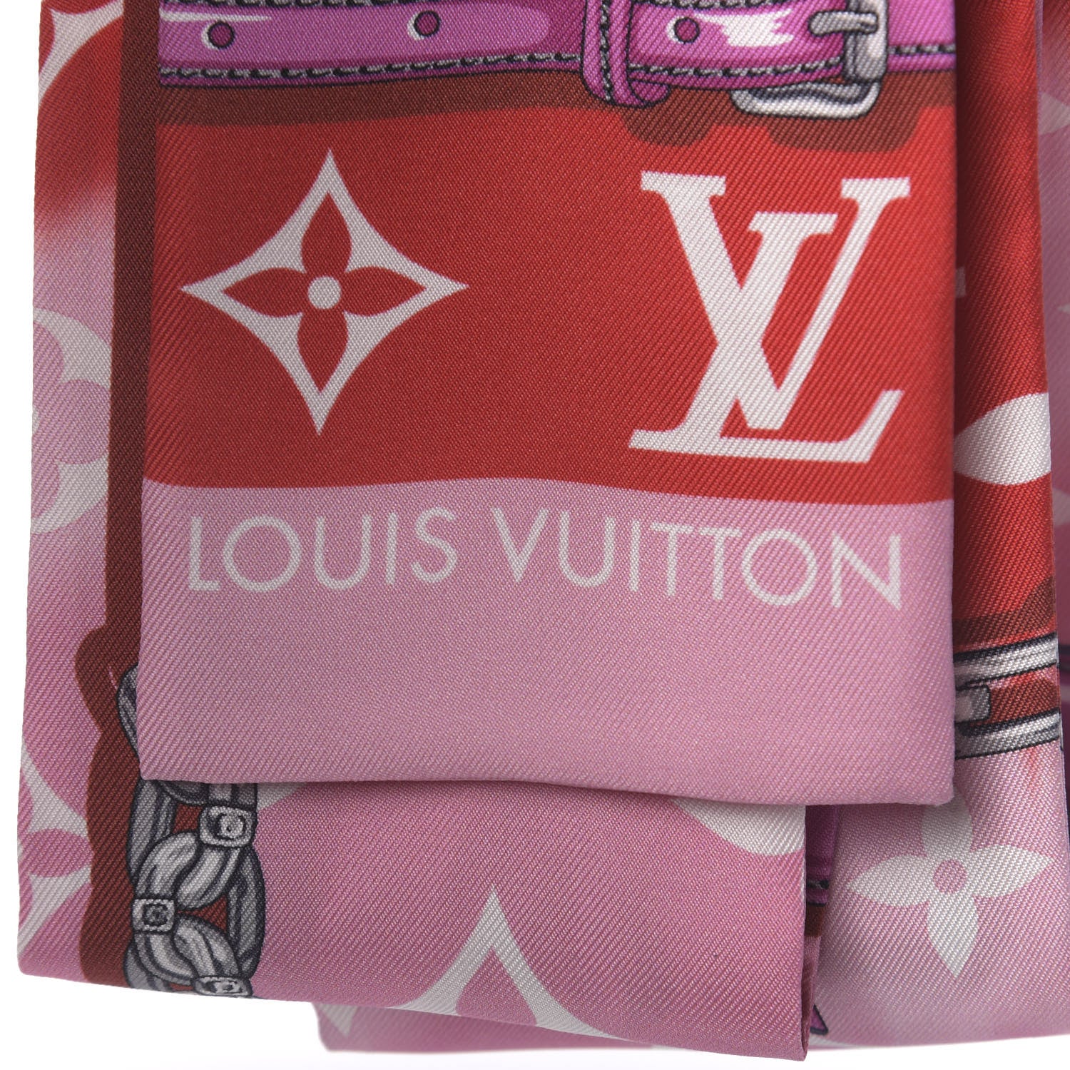 Louis Vuitton Silk Monogram Escale Confidential Bandeau Red 4 of 4