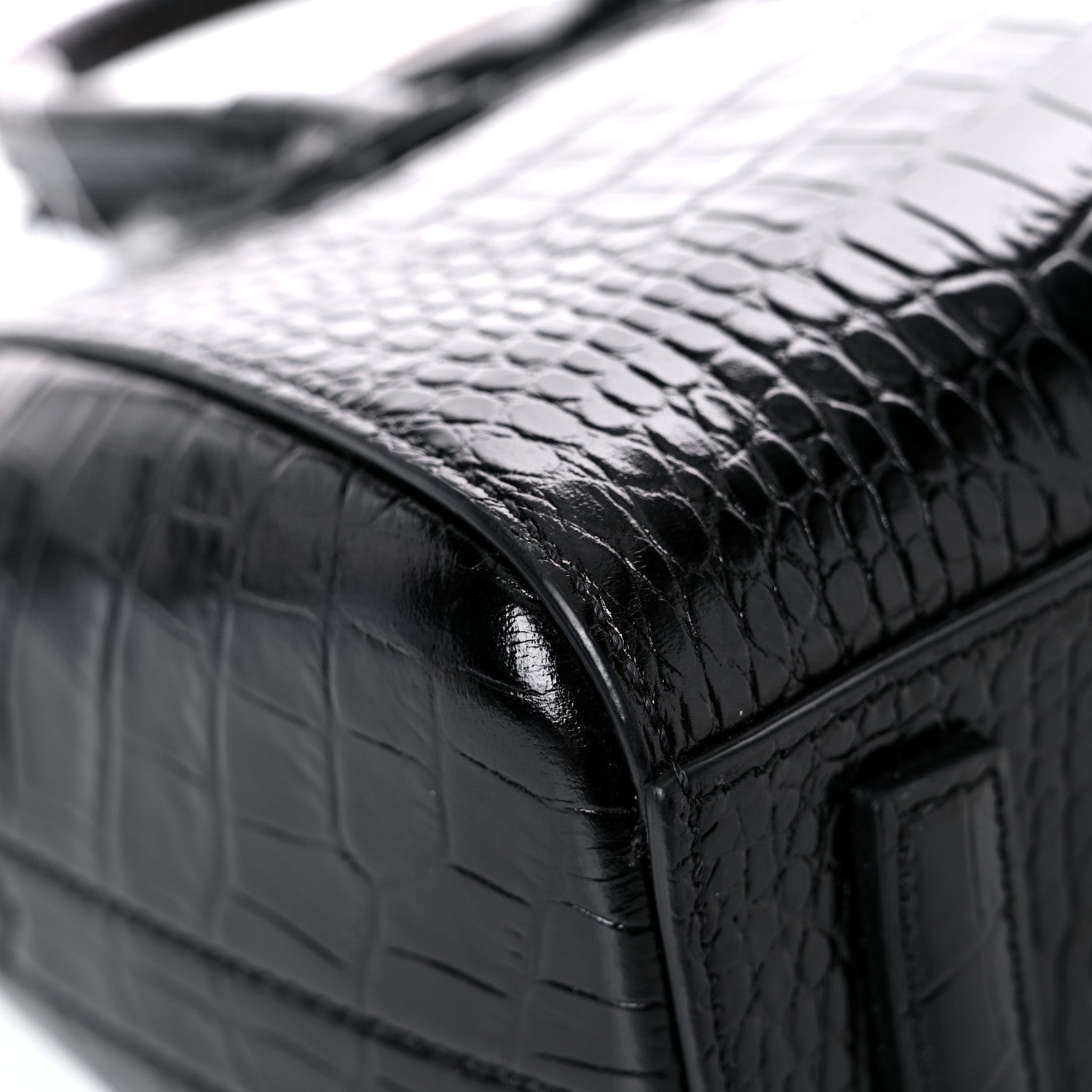 Givenchy Calfskin Crocodile Embossed Mini Antigona Black 8 of 16