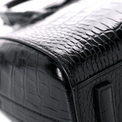 Givenchy Calfskin Crocodile Embossed Mini Antigona Black 8 of 16