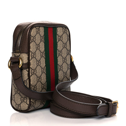 Gucci GG Supreme Monogram Web Mini Ophidia Messenger Brown 3 of 11