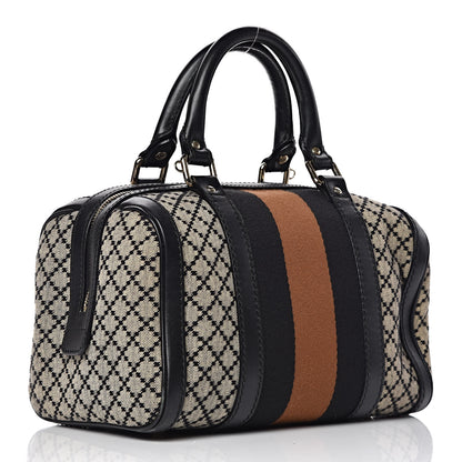 Gucci Diamante Vintage Web Small Boston Black 3 of 12