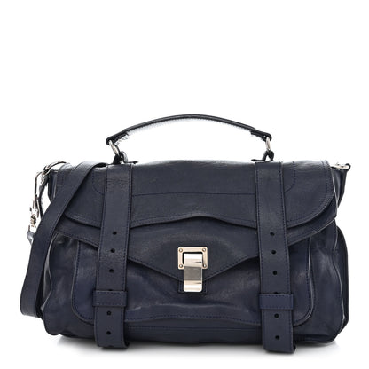 Proenza Schouler Lambskin Medium PS1 Satchel Midnight 1 of 17