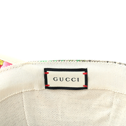 Gucci GG Supreme Flora Claudia Baseball Hat 56 S White 6 of 8