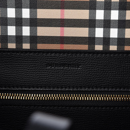 Burberry Calfskin Crest Embossed Small Tote Black 8 of 9