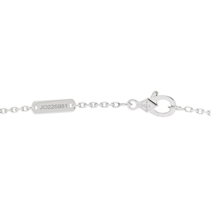 Van Cleef & Arpels 18K White Gold Guilloche Vintage Alhambra Pendant Necklace 5 of 6