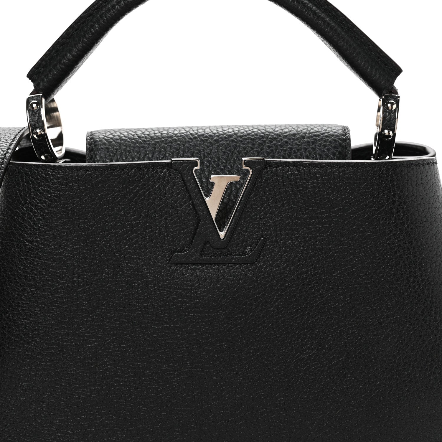 Louis Vuitton Taurillon Capucines BB Black Fuchsia 8 of 11