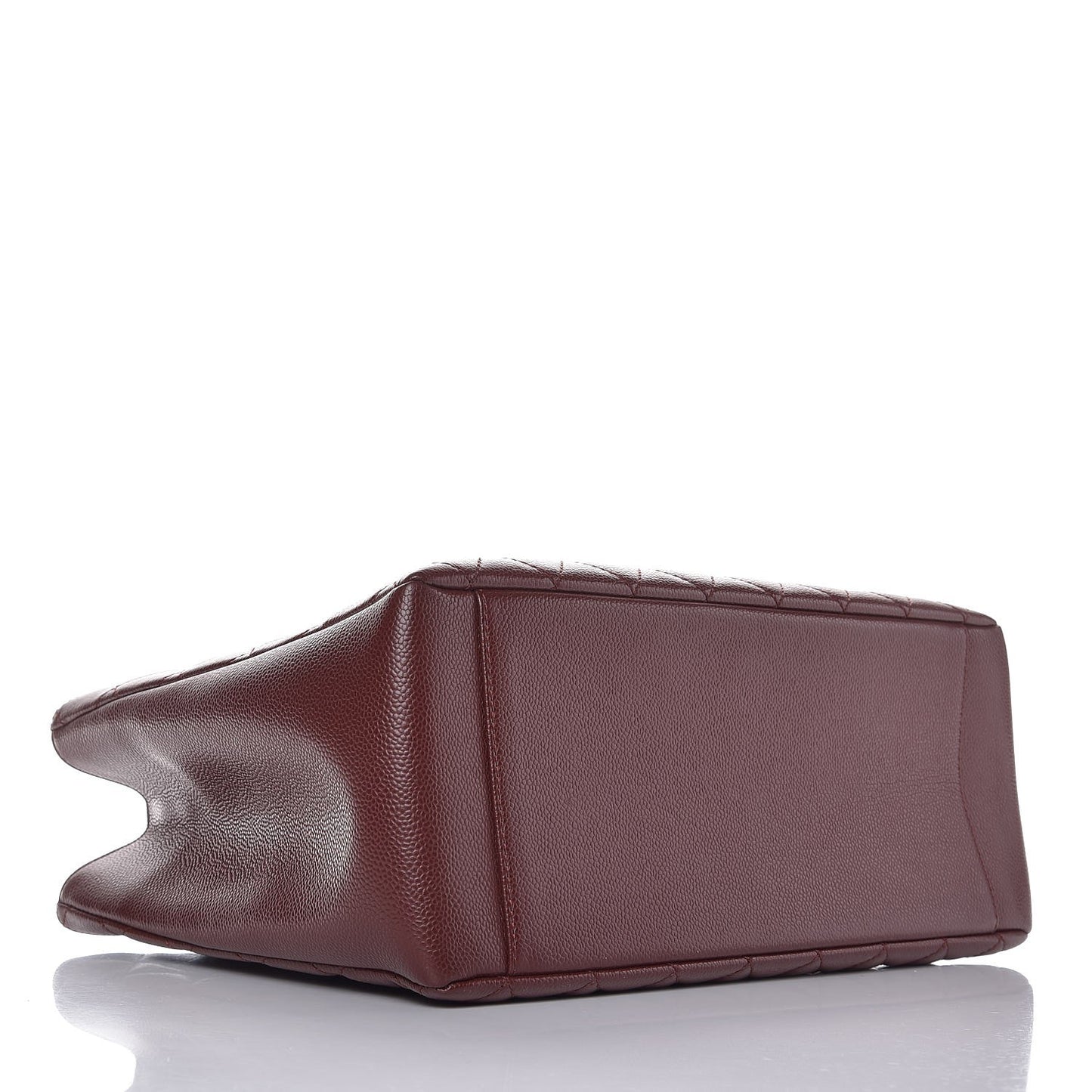 Caviar Quilted Grand Shopping Tote GST Dark Burgundy