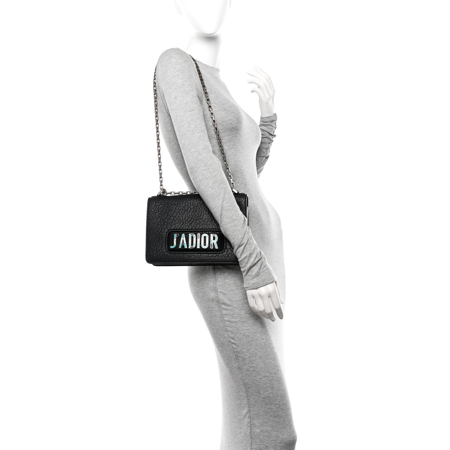 Christian Dior Canyon Grained Lambskin J'Adior Chain Flap Bag Black 2 of 14