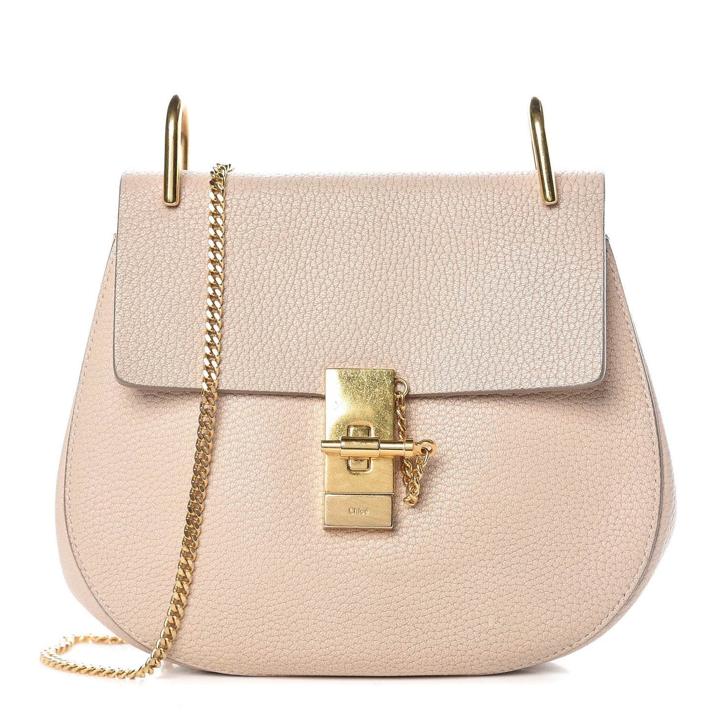 Grained Lambskin Drew Shoulder Bag Abstract White