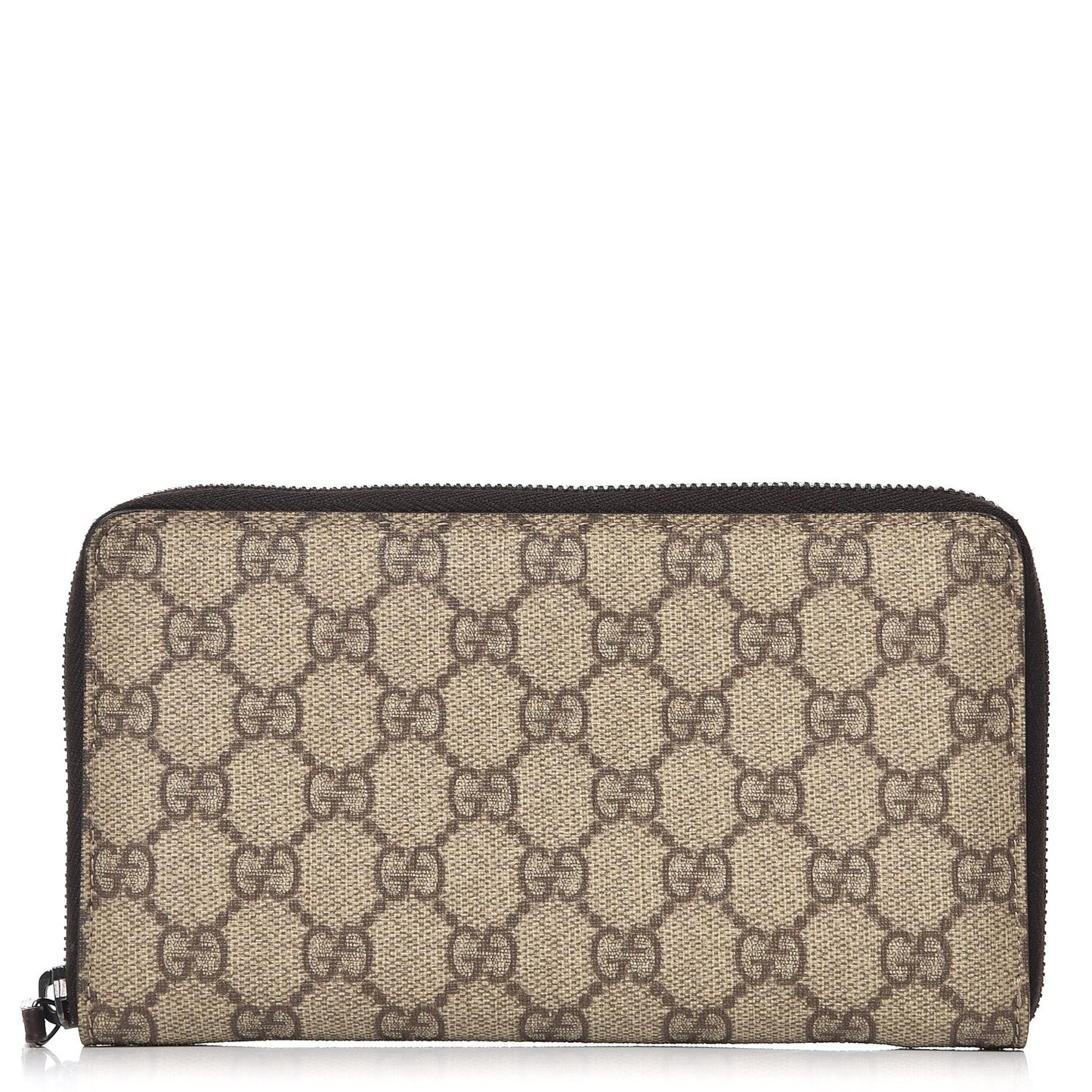 GG Plus Monogram Zip Around Wallet Dark Brown