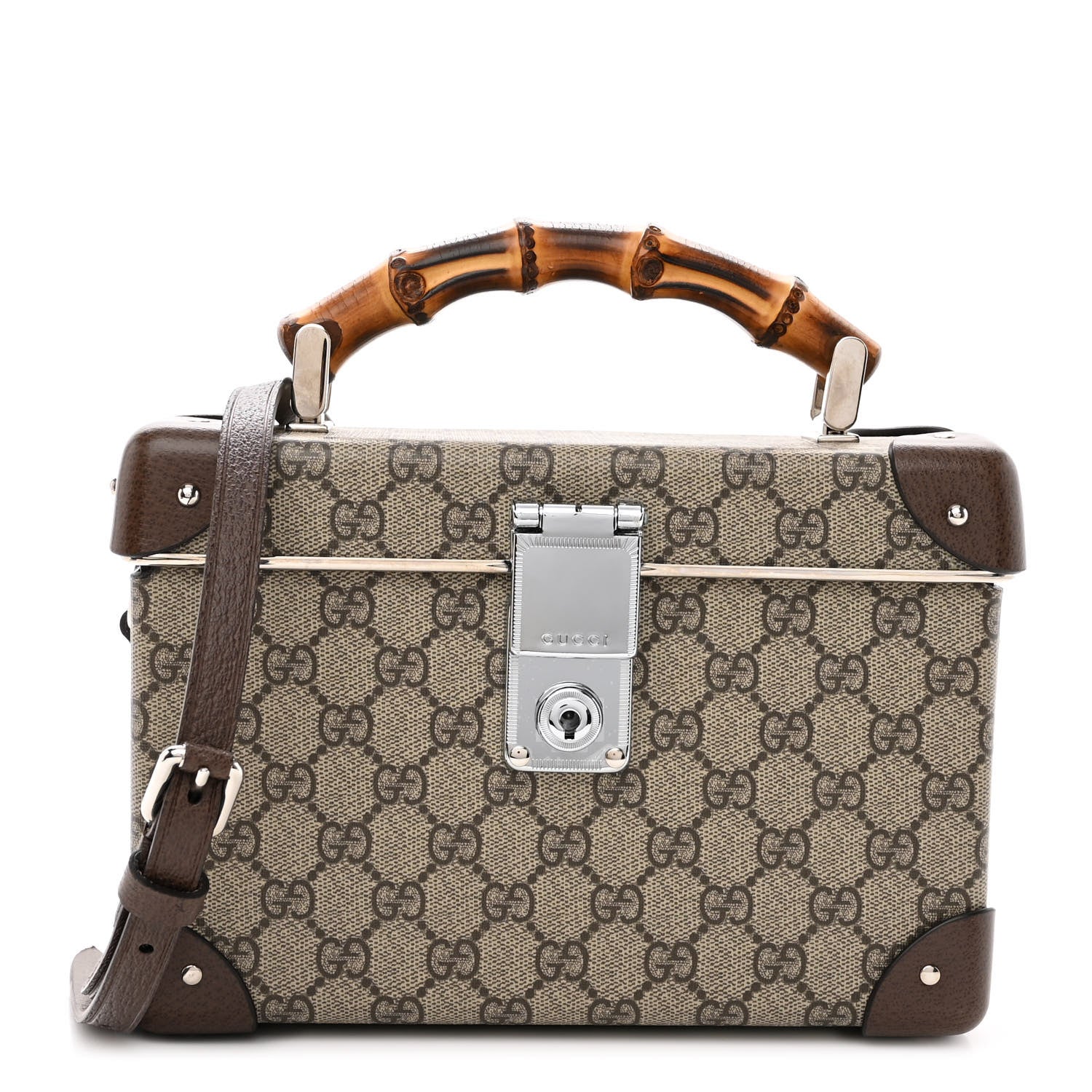 Gucci GG Supreme Monogram Globe-Trotter Beauty Case Brown 3 of 12