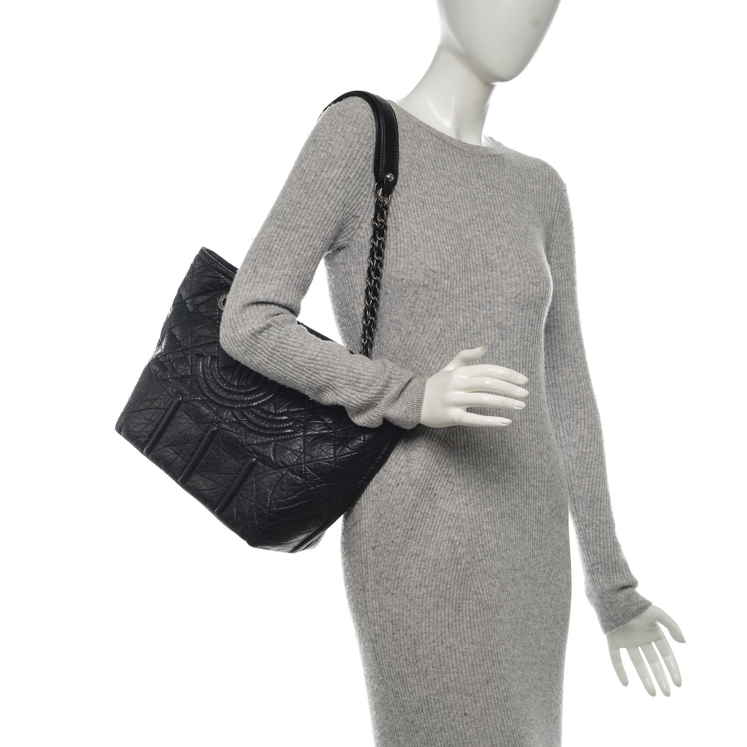 Chanel Calfskin Small Shopping In Moscow Tote Black 2 of 7