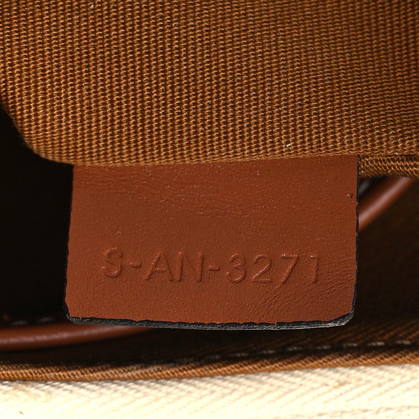 Canvas Calfskin Ava Triomphe Shoulder Bag White