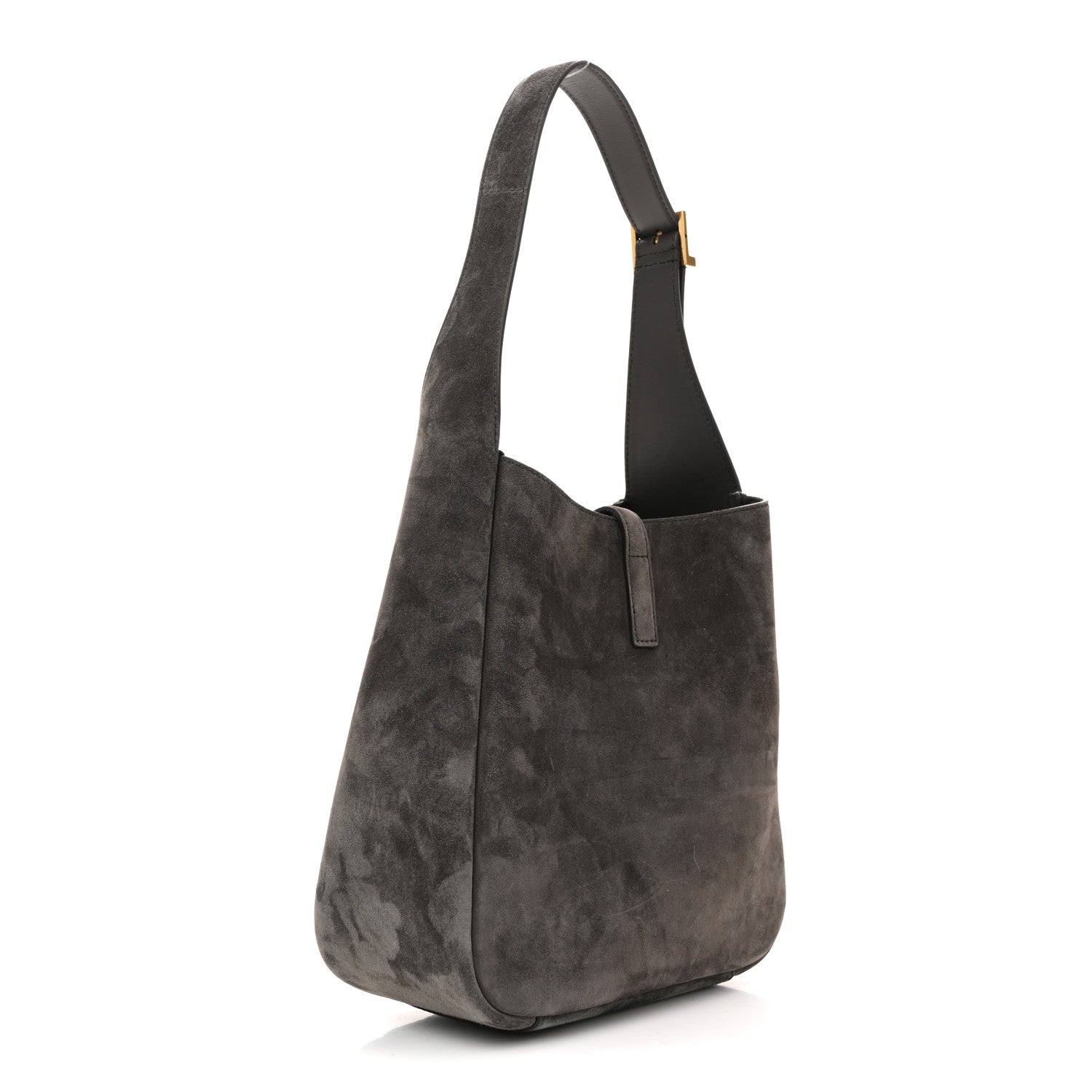 Saint Laurent Suede Small Le 5 A 7 Soft Hobo Urban Grey 4 of 13