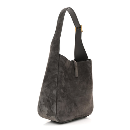 Saint Laurent Suede Small Le 5 A 7 Soft Hobo Urban Grey 4 of 13