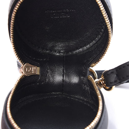 Fendi Vitello Century Nylon Bi-Color Stamp Patch Help Bag Charm Black Fragola 7 of 9