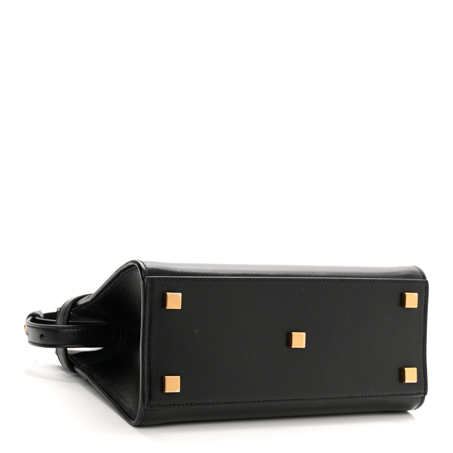 Smooth Calfskin Manhattan Nano Shopper Tote Black