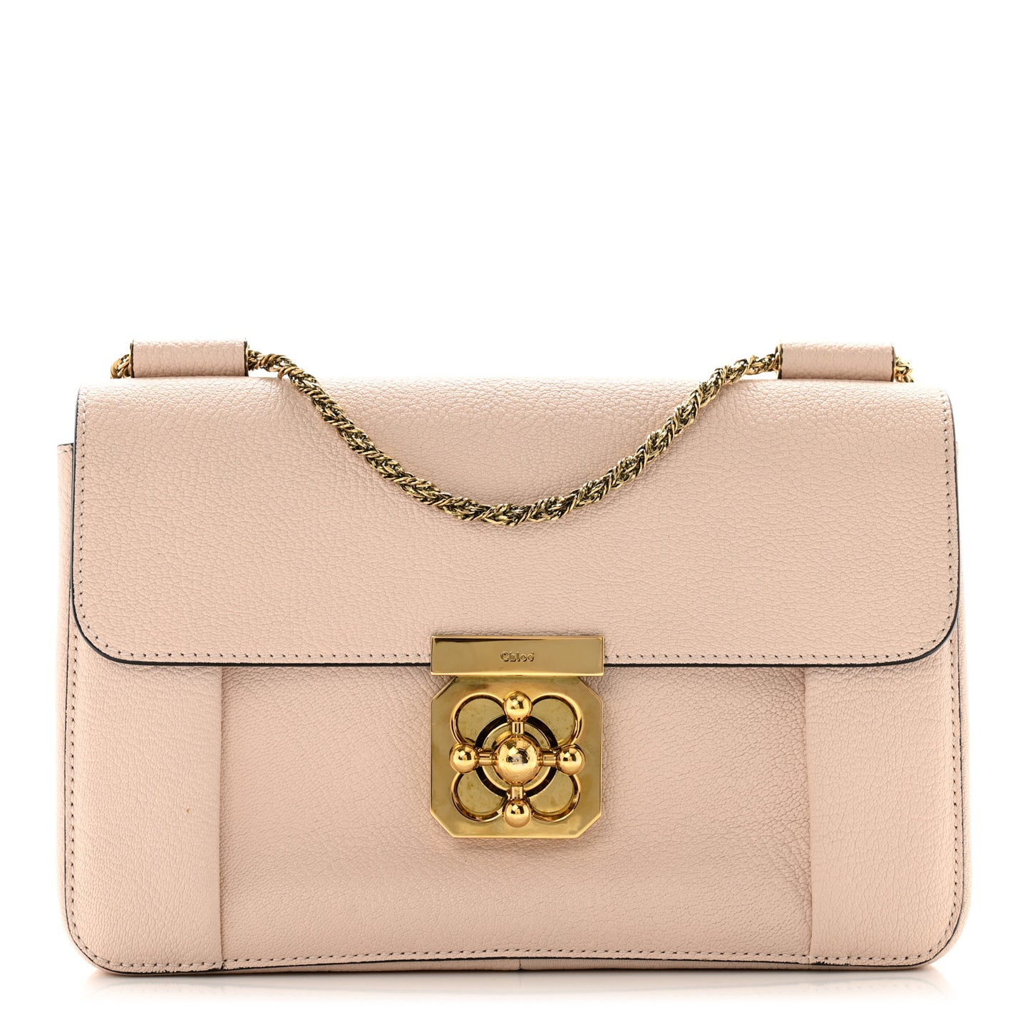 Goatskin Medium Elsie Shoulder Bag Cement Pink
