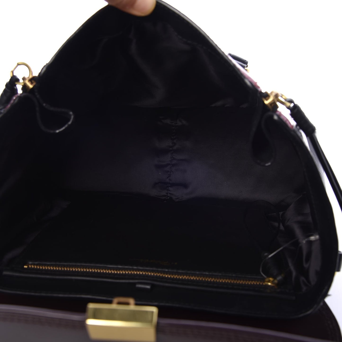 3.1 Smooth Calfskin Medium Pashli Satchel Berry Black