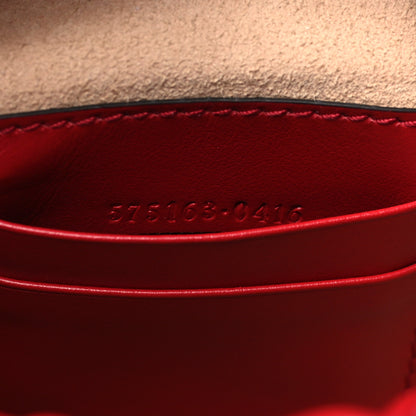 Gucci Calfskin Matelasse Mini GG Marmont 2.0 Bucket Bag Hibiscus Red 7 of 11