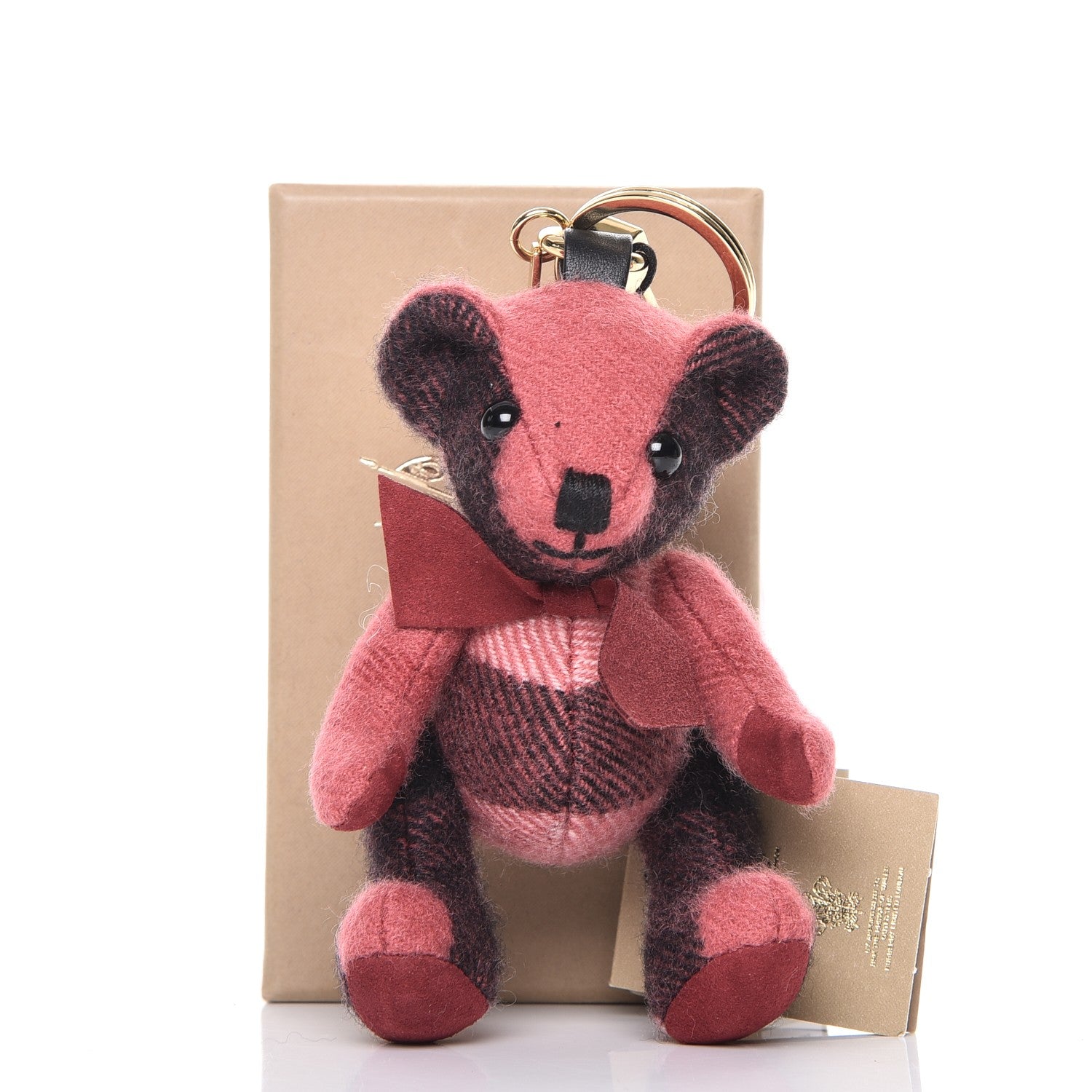 Burberry Cashmere Check Thomas Bear Charm Blush Pink 226506