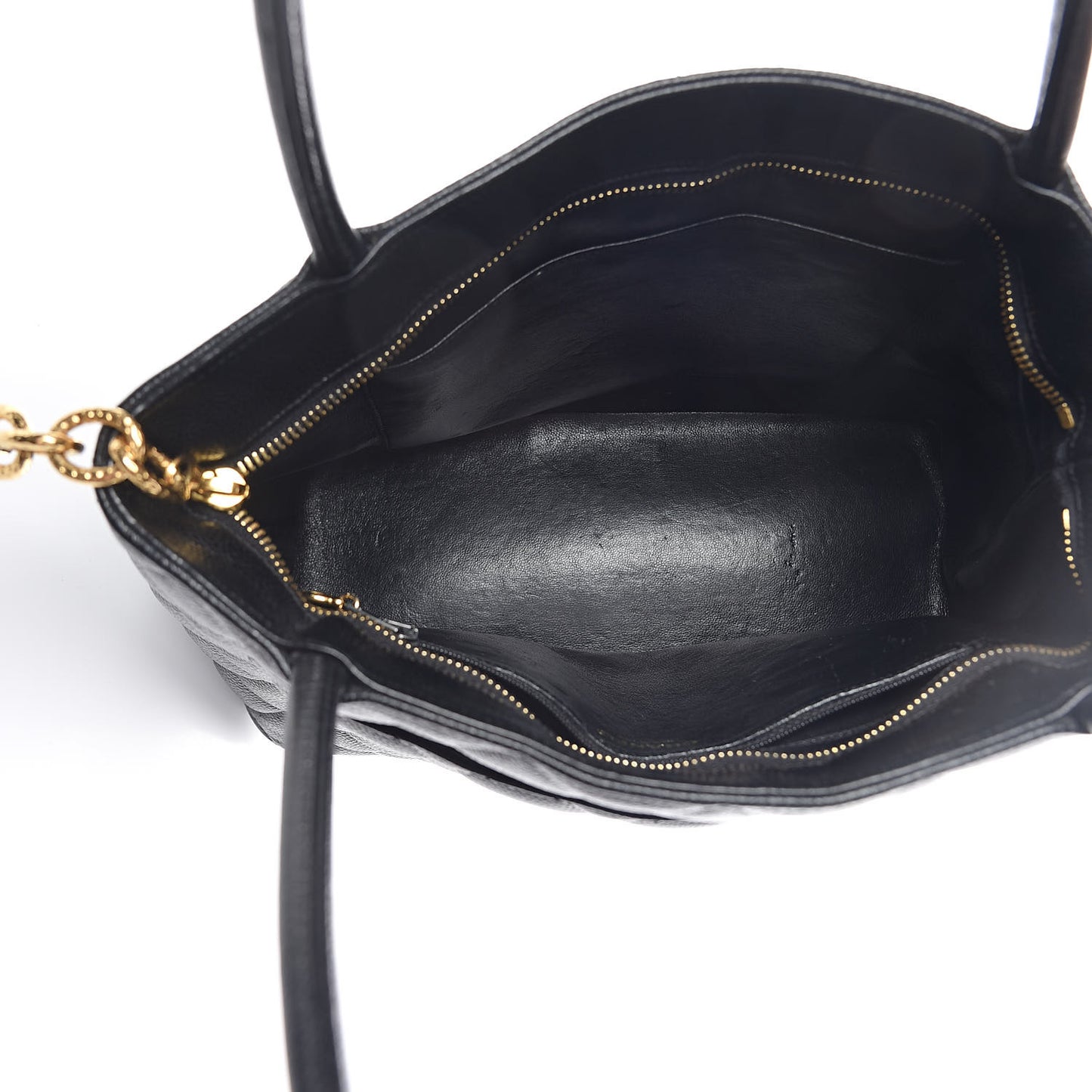 Caviar Quilted Medallion Tote Black
