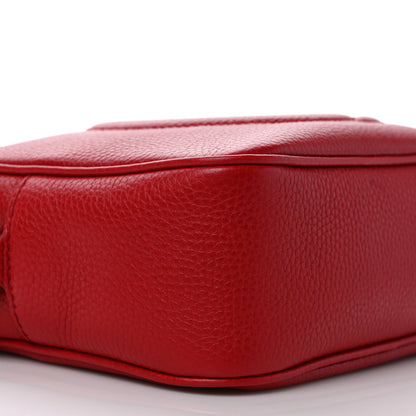 Gucci Pebbled Calfskin Small Soho Disco Bag Tabasco Red 8 of 9