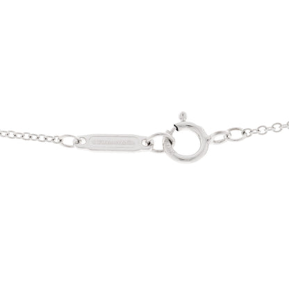 Tiffany 18K White Gold Diamond Small T Smile Pendant Necklace 4 of 4