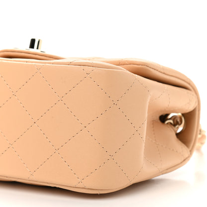 Chanel Lambskin Quilted Mini Square Flap Beige 9 of 9
