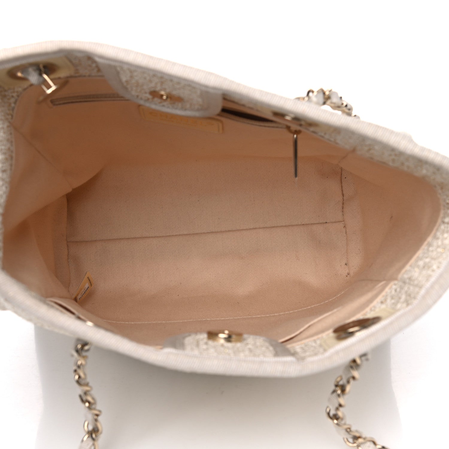 Chanel Canvas Mini Deauville Tote Light Beige 4 of 7