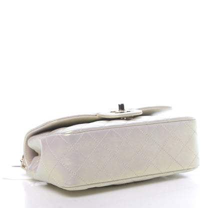 Chanel Iridescent Lambskin Quilted Mini Rectangular Flap Ivory 4 of 11
