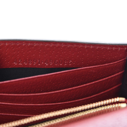 Gucci GG Supreme Monogram Tian Chain Wallet Beige Multicolor Red 7 of 8