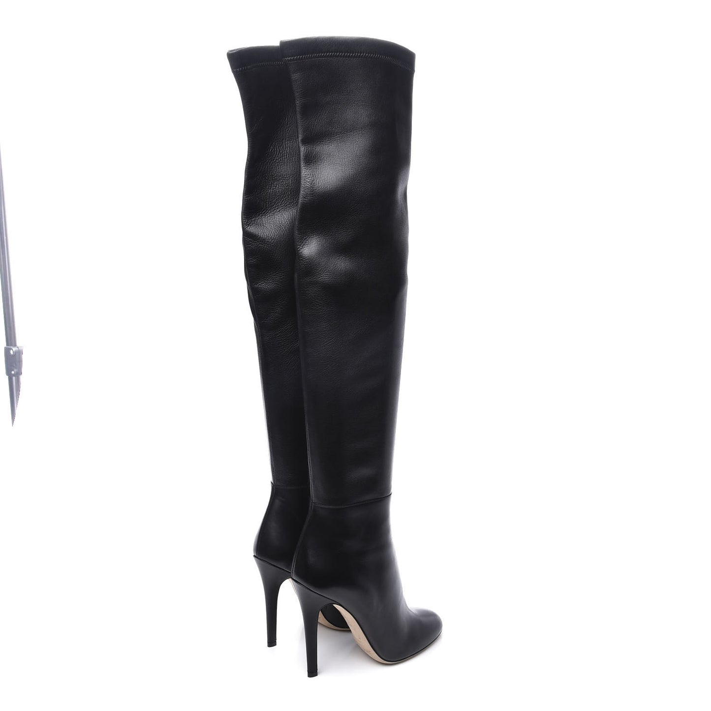 Calfskin Stretch Nappa Turner Knee High Boots 37 Black