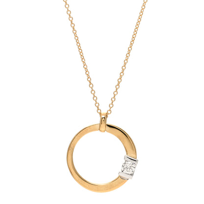 Roberto Coin 18K Yellow White Gold Diamond Cento Bridal Pendant Necklace 1 of 4