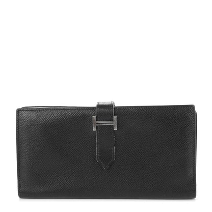 Hermes Epsom Bearn Gusset Wallet Black 1 of 8