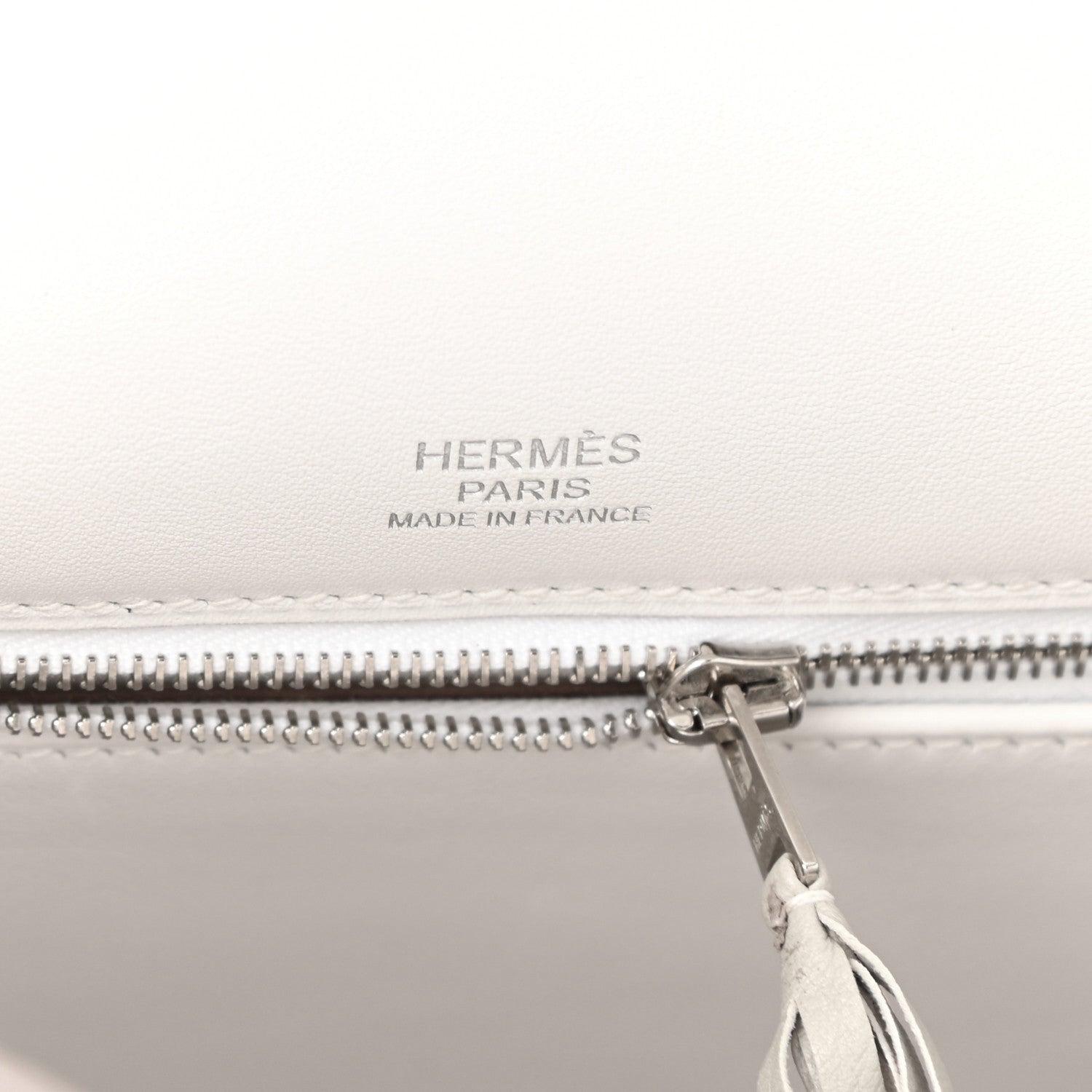 Hermes Swift Ghillies Kelly Retourne 32 White Gris Perle 5 of 10