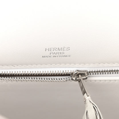 Hermes Swift Ghillies Kelly Retourne 32 White Gris Perle 5 of 10